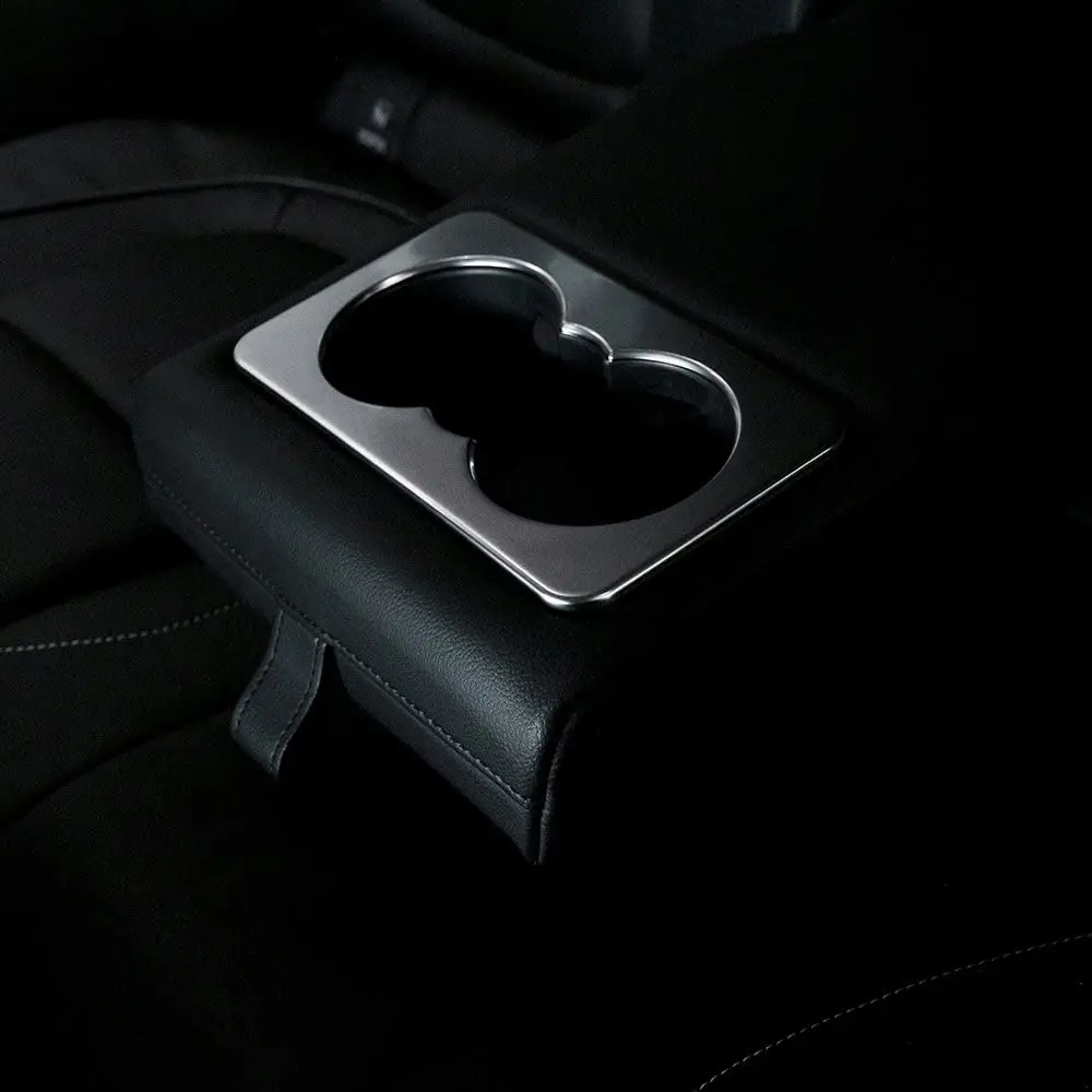 

Suitable for Jaguar XE F-Pace XF 2016 f-pace ABS chrome rear seat cup holder frame cover trim sticker auto parts