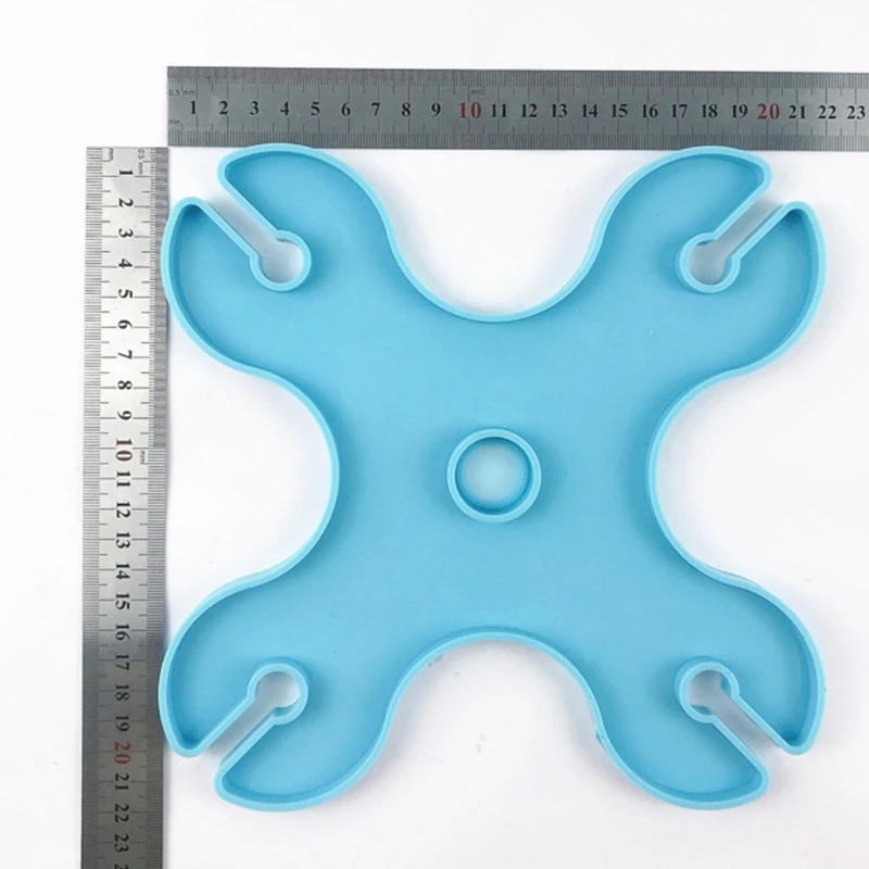 

13MC 6 Pcs/Set Wine Rack Epoxy Resin Mold Cup Holder Coaster Silicone Mould DIY Handmade Crafts Home Decoration Casting Tool