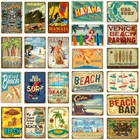 Aloha Room Tiki Bar Decor винтажный постер Cal Surf Life Is A Beach металлические знаки Настенная картина тарелка для морского клуба табличка YJ129