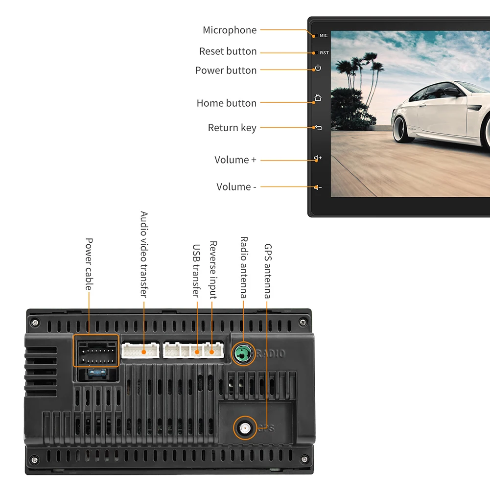 Автомагнитола 9212A 2 DIN Android 10 1 стерео GPS-навигация Wi-Fi Bluetooth 7 дюймов ГБ ОЗУ 16 Гб ПЗУ 60