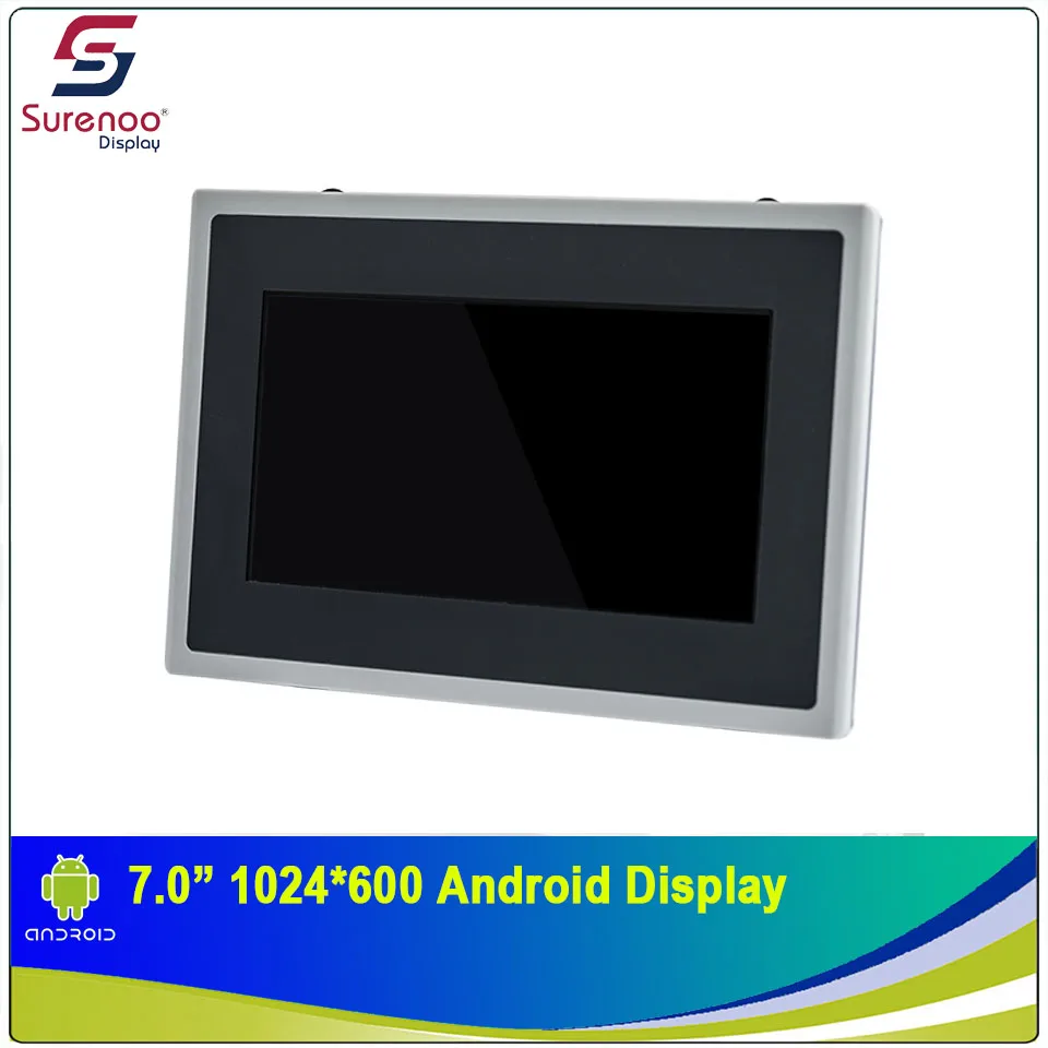7.0" 1024X600 Android Industrial Grade IPS TFT LCD Module Display Screen with w/ Multi-Capacitive Touch Panel & Enclosure |
