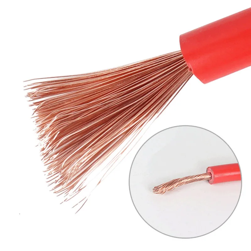 

3/4m Car Battery Cables With Displacement Below 3.0 Take The Fire Wire For Emergency, Pure Copper Clip Thicken Connection Line