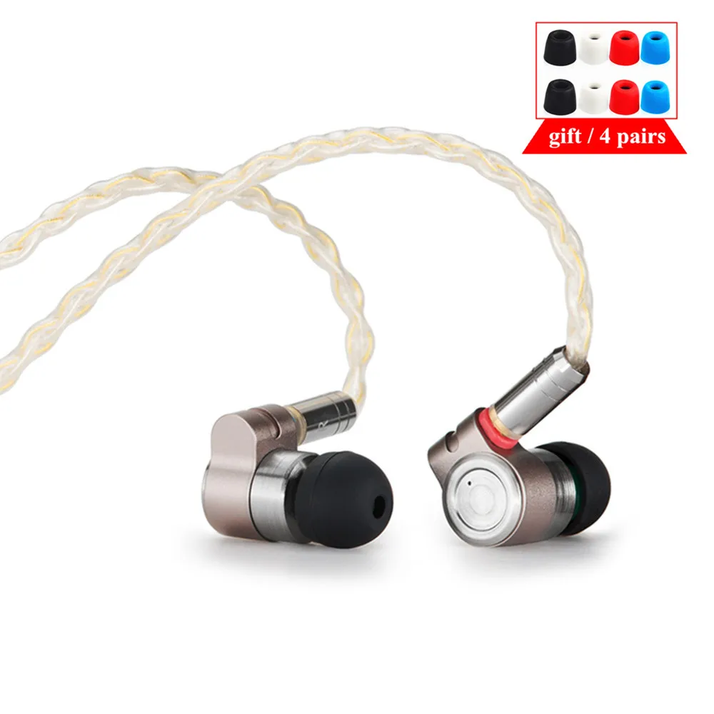 Наушники вкладыши TinHIFI T3 1DD + 1BA Knowles Drive Hi Fi наушники с басами металлические 3 5 мм MMCX