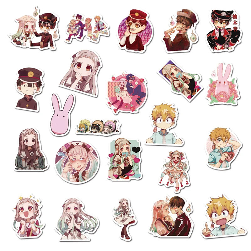Pegatina de Hanako Kun de Anime japon&eacute;s, adhesivo para &aacute;lbum de recortes, Maleta, nevera, diario, Cosplay, grafiti, pegatina para ni&ntilde;os, 50 Uds.-3