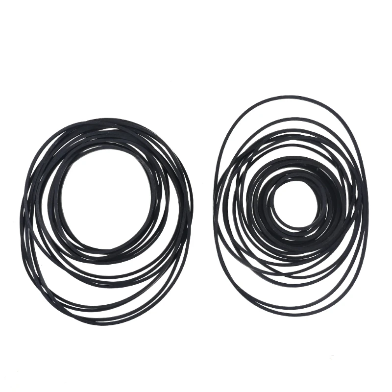 

10 Pcs Drive Flat Belts Rubber DVD Cassette Tape Recorder Turntable Strap Belt Cassette Tape Replacement 1.5mm