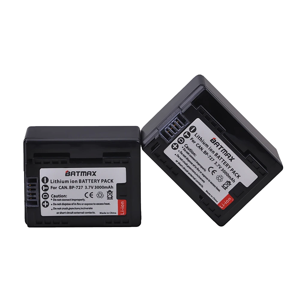 2 шт. аккумулятор BP 727 BP727 + USB двойное зарядное устройство для Canon фотокамера VIXIA HF R30