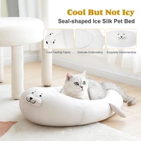 super soft cat cushion bed cooling dog pet bed indoor whales shape cute lounger for cats house sofa anti cratching accessories