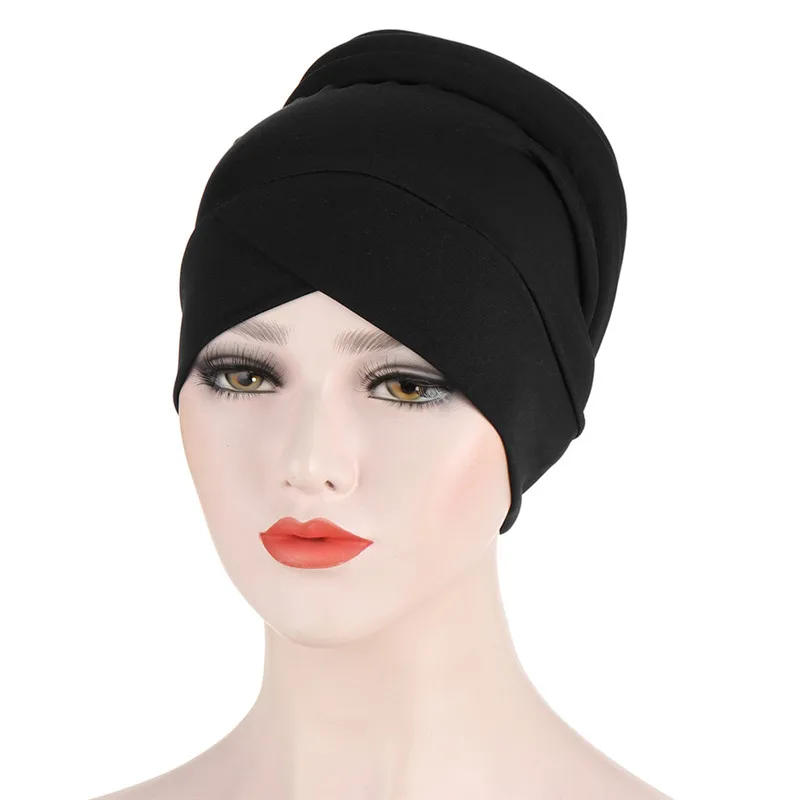 Женские хлопковые дышать Новая меховая шапка для женщин хиджабы эластичная