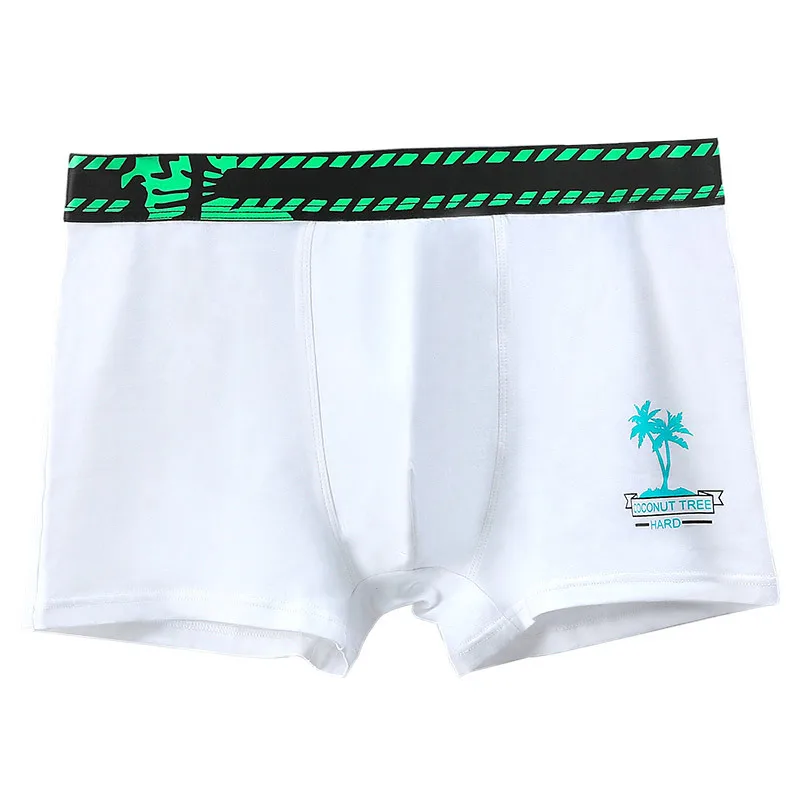 

Men's panties flat-angle pants Modale four-corner pants printed mid-waist breathable youth trend leggings manufacturers direct