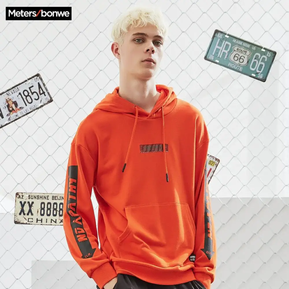 Metersbonwe 2020 новые мужские повседневные Модные трендовые толстовки с принтом на