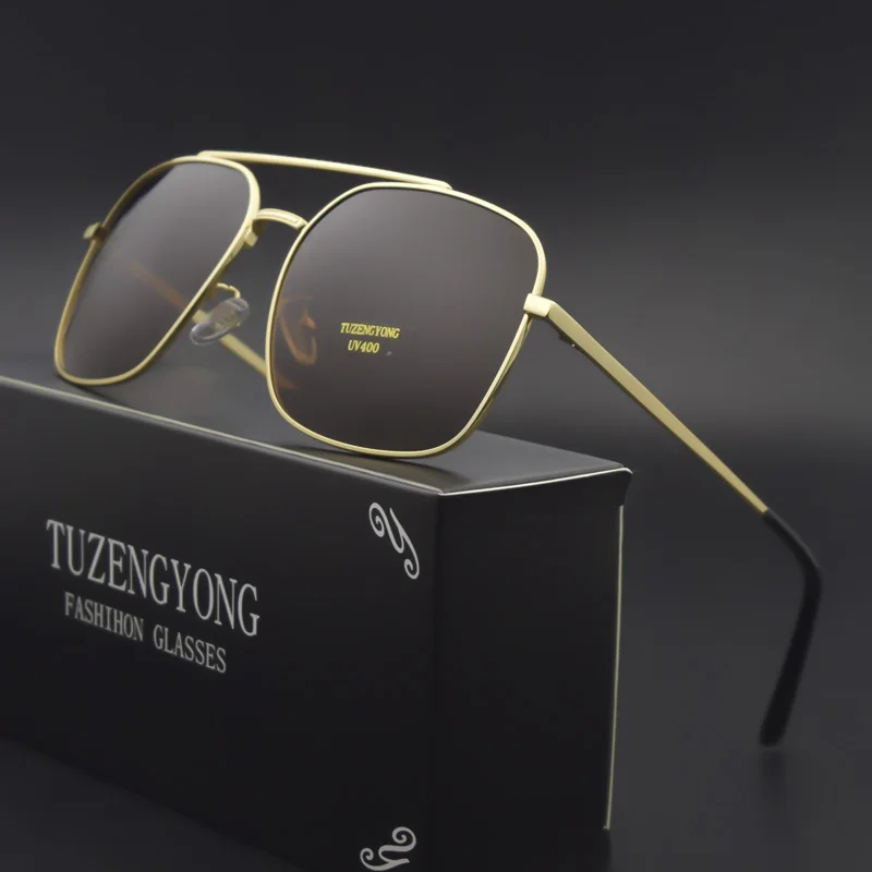 TUZENGYONG брендовые классические солнцезащитные очки мужские для вождения