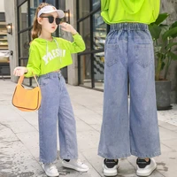 fashion baby girls loose jeans 2020 autumn new casual children denim pants comfort kids clothes girl trousers 6 8 10 12 years