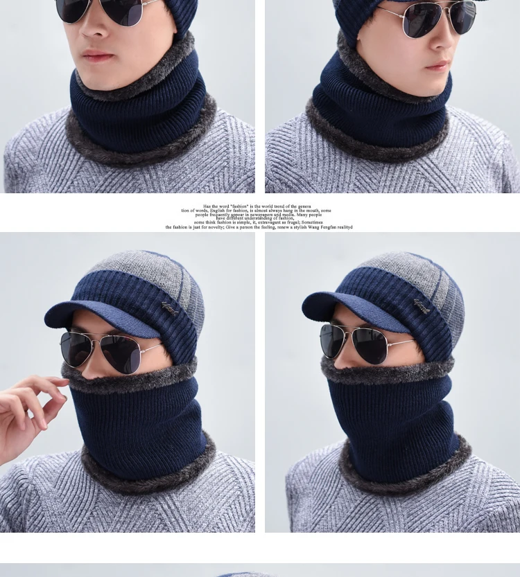 OZyc зимняя шапка Skullies Beanies шапки зимние шапочки для мужчин и женщин шерстяной шарф шапки Балаклава маска Gorras капот вязаная шапка