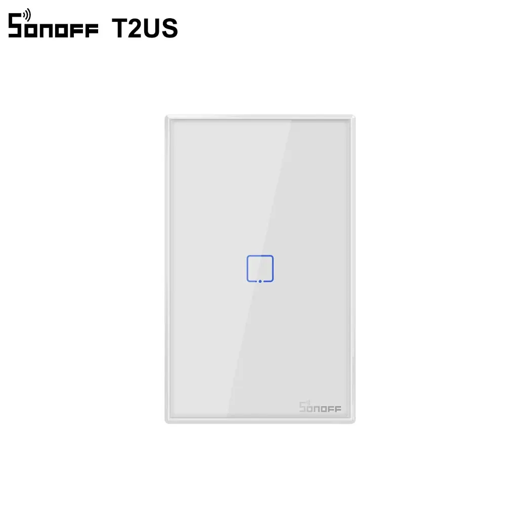 T2US 1gang Интеллектуальный выключатель света SONOFF T2US TX Smart Wifi сенсорный настенный светильник переключатель с границы умный дом 1/2/3 433 RF/Голосовое управление/приложение Управление работает с Amazon Alexa - Комплект: T2US 1gang