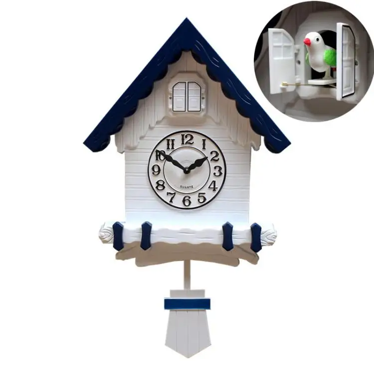 

Creative Cuckoo 3D Wall Clock Children's Cartoon Plastic Clocks Watches Home Decor Pendulum Clock Smart Timekeeping