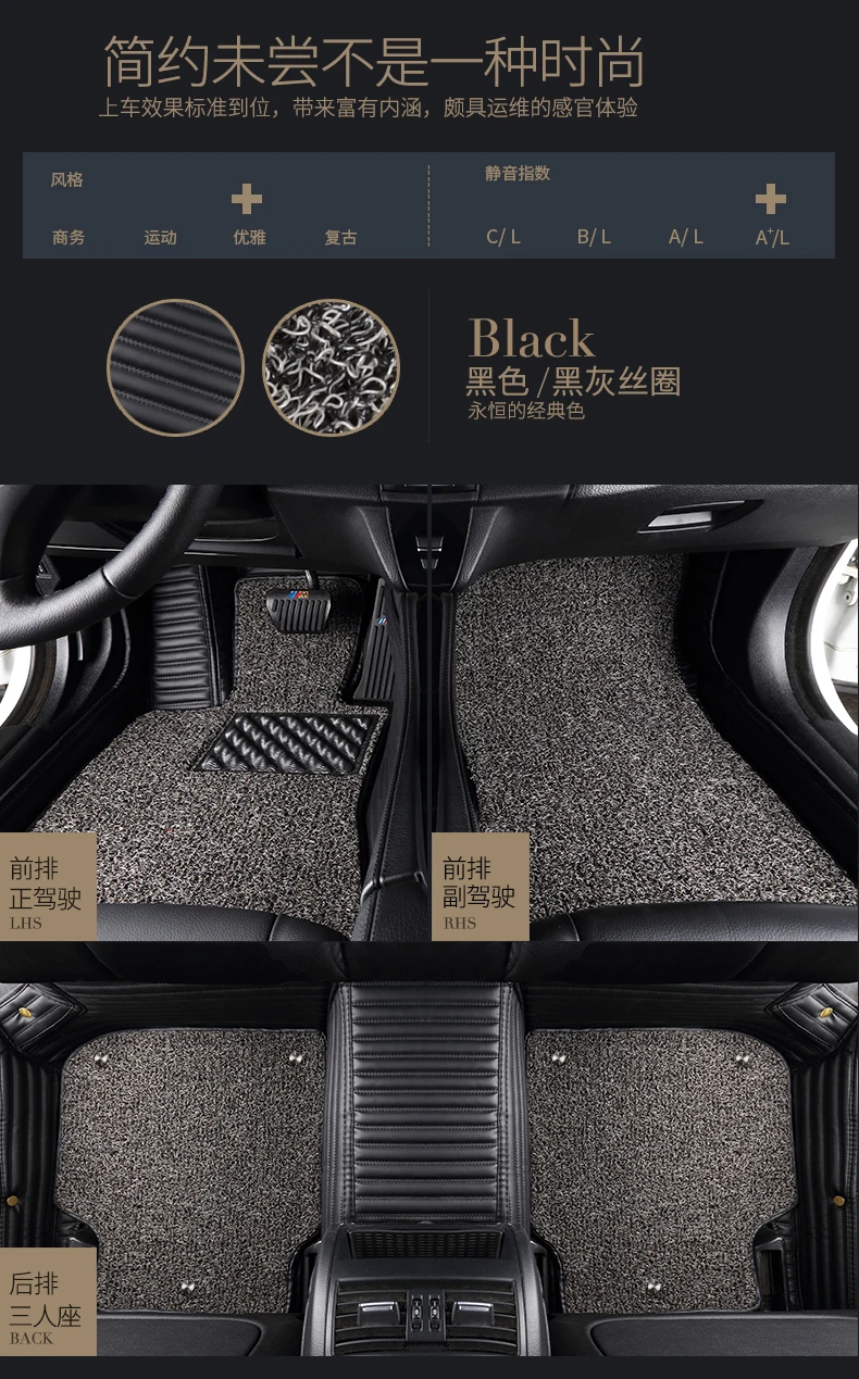 MSUEFKD Floor mats Fit for 2005- Toyota Camry Corolla RAV4 FJ Cruiser Tundra Trunk floor mats