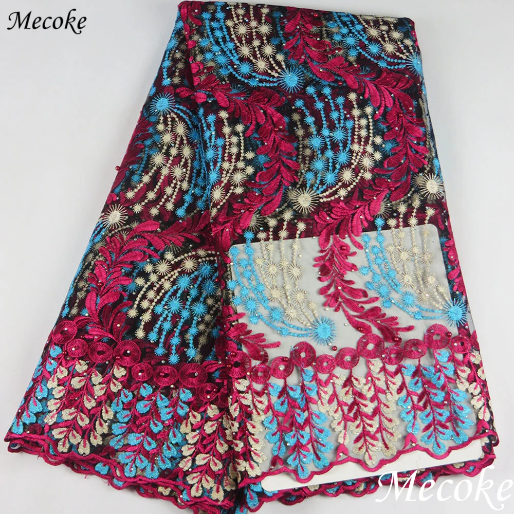 Высококачественная нигерийская тканая швейцарская вуаль Сетчатое кружево или