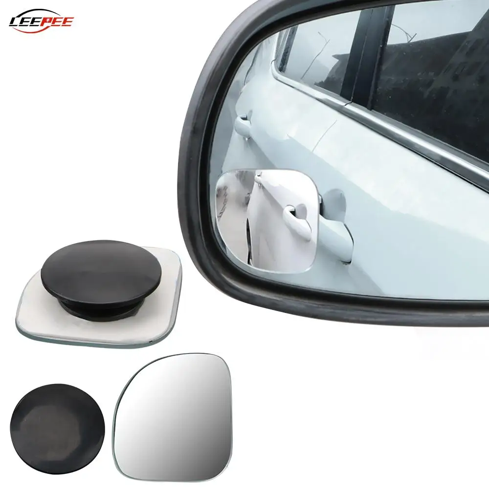 

2pcs Frameless Car Blind Spot Mirror Rear View Parking Auxiliary Wide Angle Rotate Convex Lens Truck Off Road 4x4 Accessories