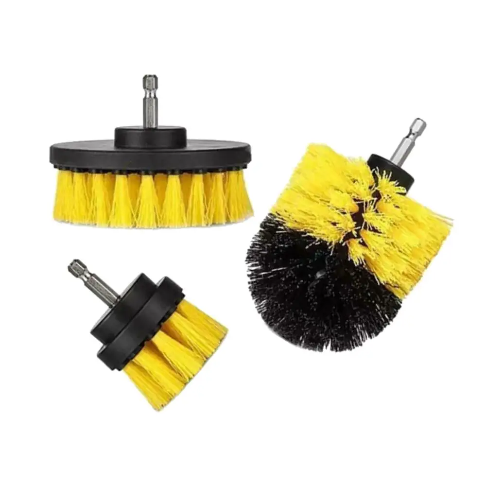 

Power Scrubber Drill Brush Set Cleaner Spin Bathroom Tub Shower Tile Grout Wall Electric Cleaning Brushes Three-piece Set