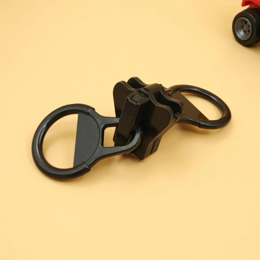 20 # Большой размер черные пластиковые ползунки для застежки-молнии двухсторонние