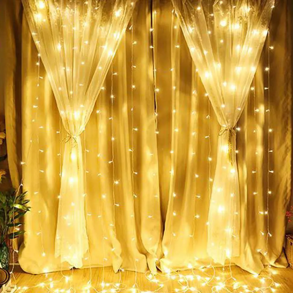 

LED Curtain Lights Starry Christmas String Light Icicle Light Fairy Light Curtain Light Decorative Lighting For Room Garden