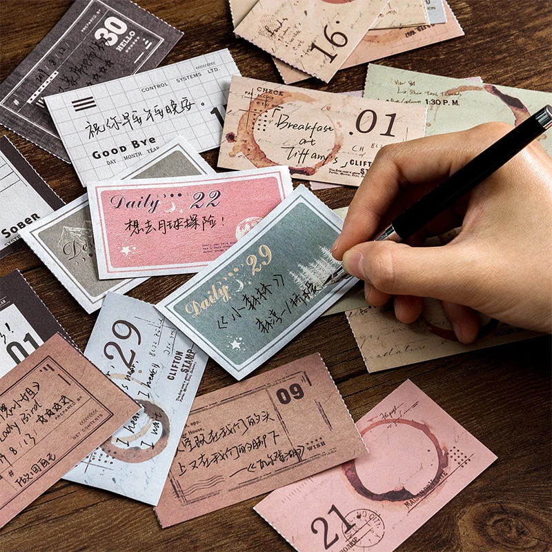 Винтаж записи штамп Ретро этикетка японская бумага Васи декоративные стикеры