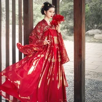 womens red hanfu ancient chinese costume traditional folk dance dress tang dynasty suit fairy stage performance outfit dn5983