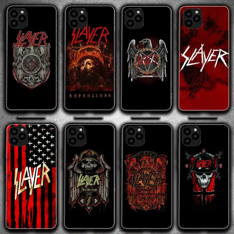 

Slayer Rock Band Phone Case For Iphone 6 6s 7 8 Plus XR X XS XSmax 11 12 13 Pro Mini Max