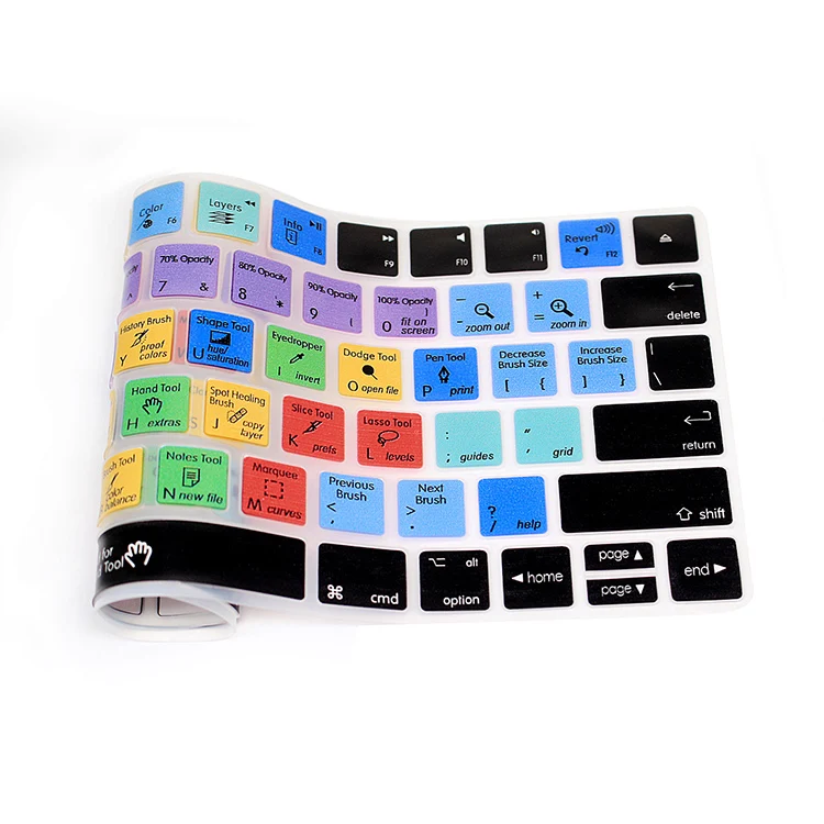 HRH Защитная пленка для фотошопа силиконовая клавиатура с горячими клавишами Apple