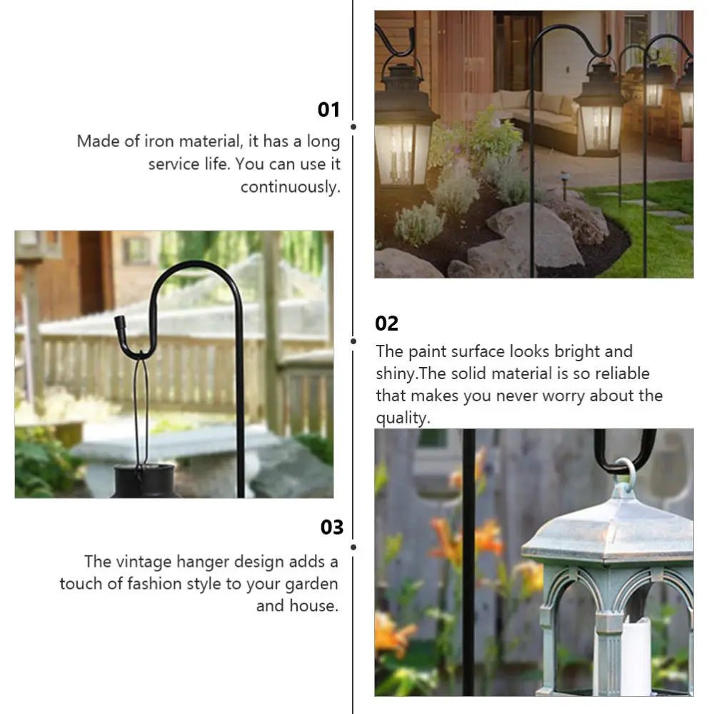

2pcs Garden Flowerpot Stand Outdoor Plant Bracket Garden Lawn Insert Pole Holder