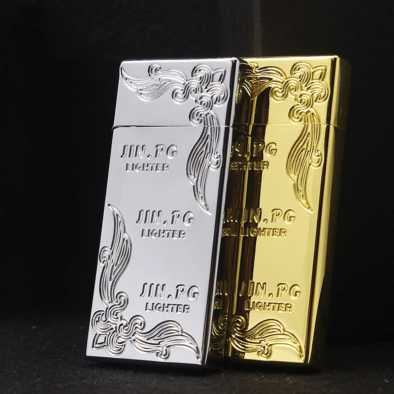 

Kerosene Lighter New Ultra-Thin Metal Easy To Carry Cigarette Lighter Cigarette Lighter Accessories Men Gift