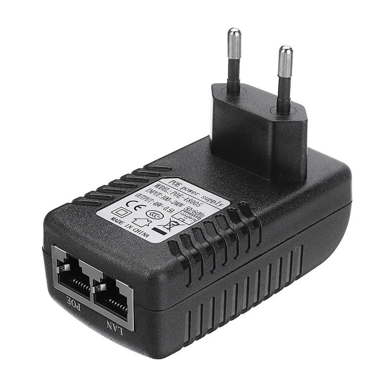 Mayitr 48В 0.5а настенный ЕС разъем POE инжектор Ethernet адаптер подходит для ip телефона