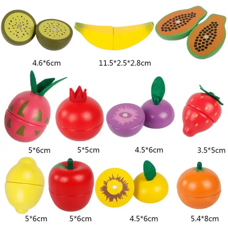 

Wooden Classic Game Simulation Kitchen Series Toys Cutting Fruit Vegetable Set Toys Montessori Early Education Gifts M89C