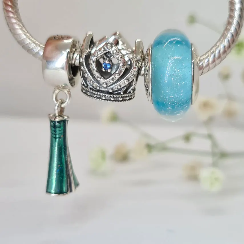 

Женские серебряные шармы, бусины, подарочный набор ювелирных изделий для европейских браслетов и ожерелий Pandora-Be A Pincess