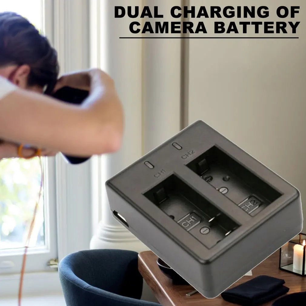 USB двойное зарядное устройство + 2 шт 1050mAh аккумуляторная литий ионная батарея для