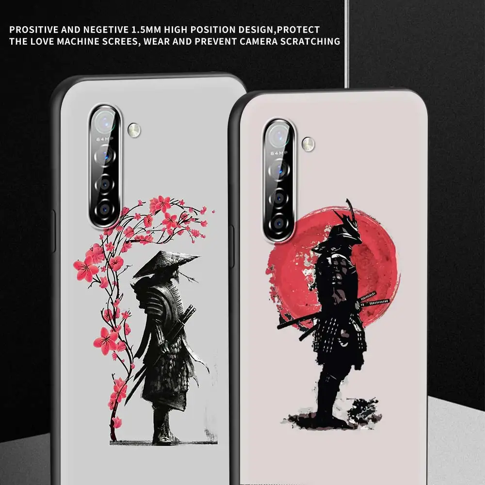 

Silicone Phone Case For Realme XT C3 C11 5 5i 6 6S X2 X3 X7 X50 7 Q2i Q2 Pro Soft Shell Cover Coque Funda Samurai Housing Capa