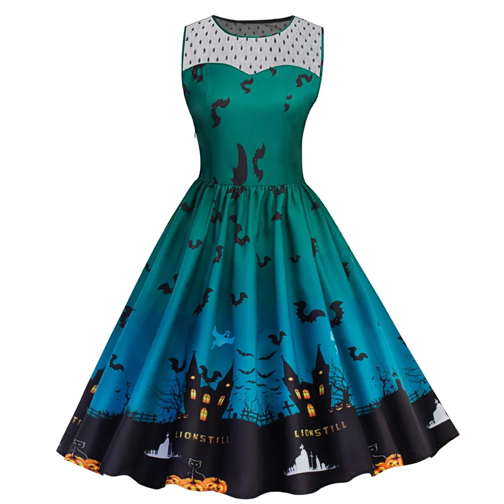 Женское винтажное платье на Хэллоуин в стиле 50-х годов | Женская одежда