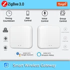 Беспроводной смарт-контроллер Tuya ZigBee, хаб для умного дома, работает с приложением Alexa Google Home