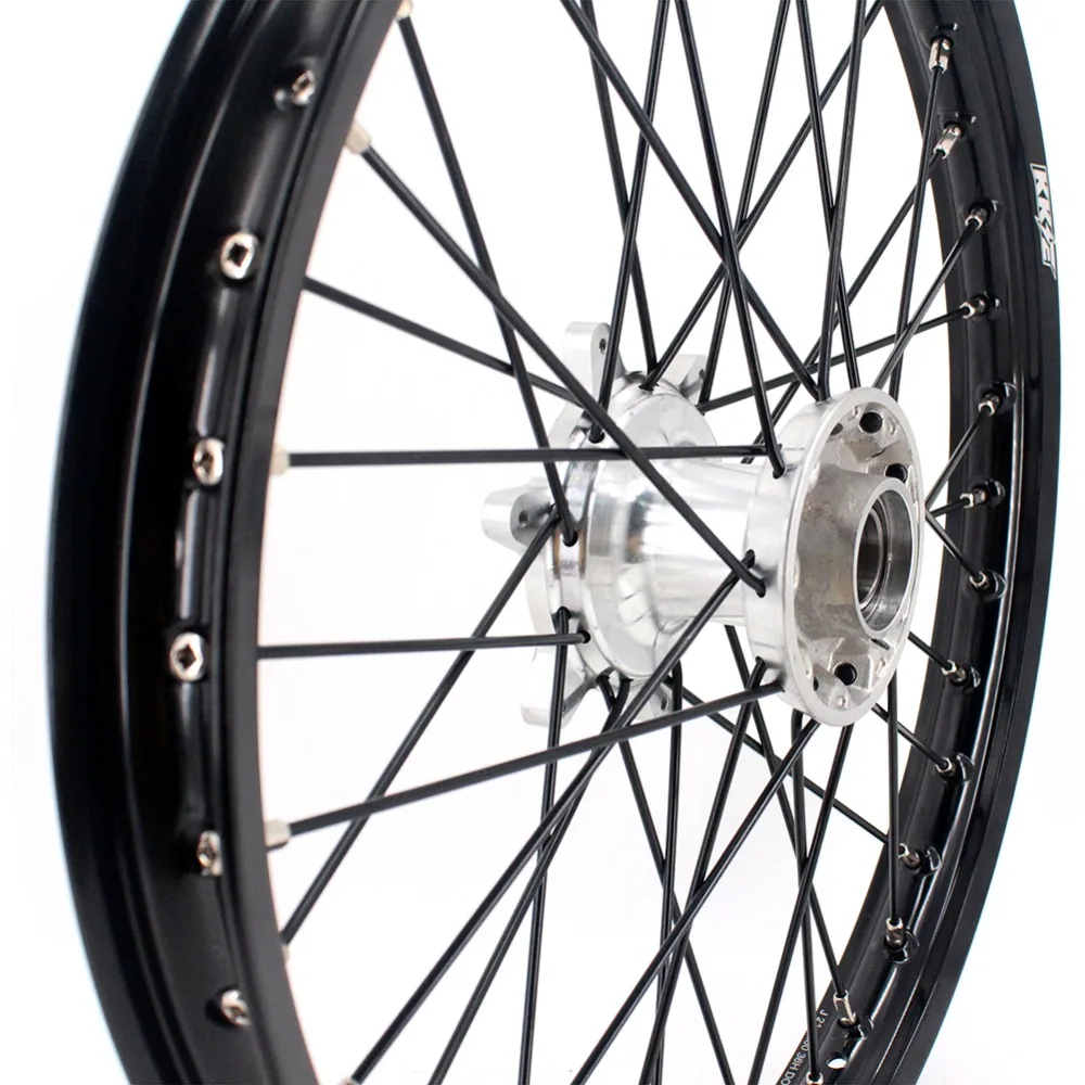 KKE 2" 19" MX литейные колеса комплект для KTM SX SXF XCW SX EXC XCF XC 125 250 350 450 505 03-19 серебро концентратор Черный луч