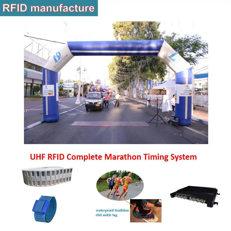 

16ports UHF RFID reader long read range RS232/TCP/IP INDY Impinj R2000 with free rfid bibtag wet inlay sticker for marathon race
