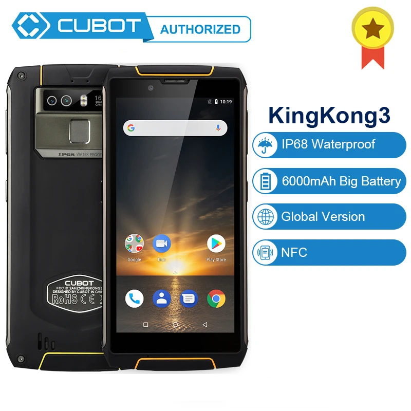 Cubot King Kong 3 Android 8 1 4 Гб + 64 IP68 Водонепроницаемый NFC Смартфон MT6763T Восьмиядерный 5