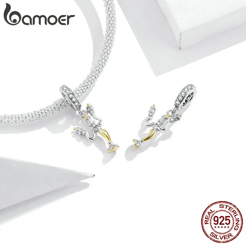 Bamoer 925 Sterling Silver Magic Can Clock Pendant Charm for Original Bracelet and Necklace - Fine Jewelry BSC319 image 4