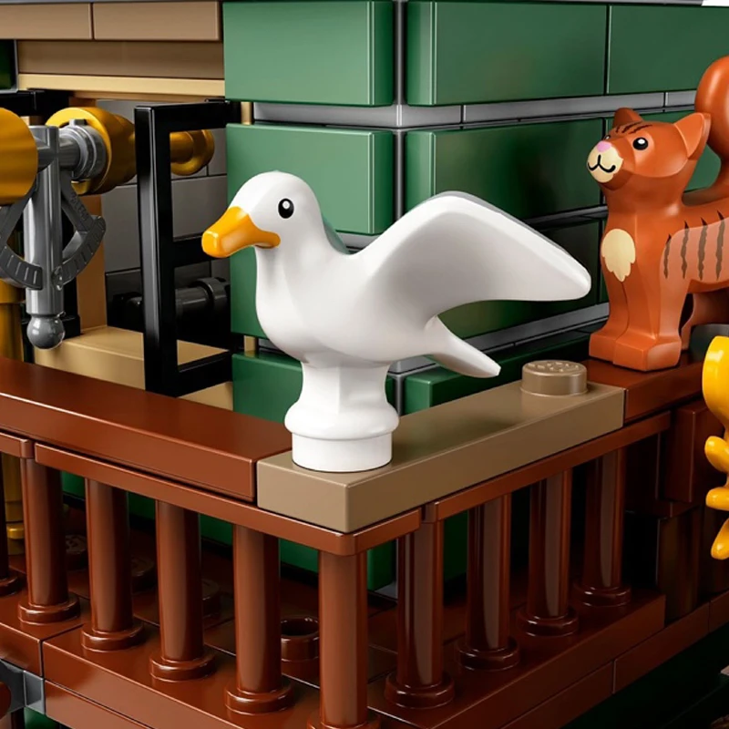 Конструктор MOC в виде мини-животных игрушка чайки пингвина попугая совместим с