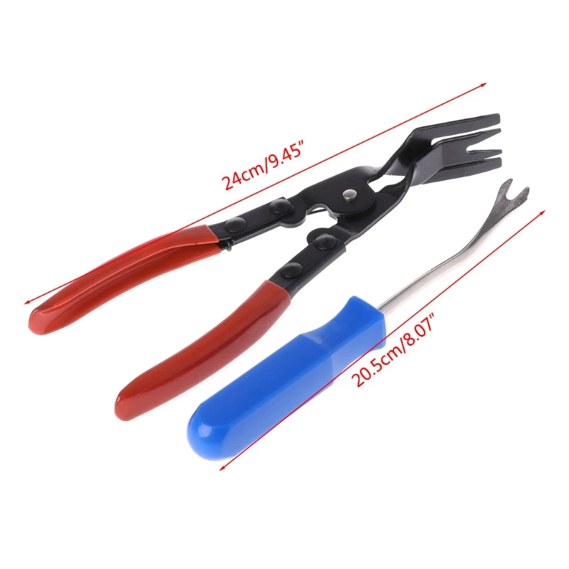 

Car Door Card Panel Trim Upholstery Remover+Clip Removal Pliers Pry Tool Set H4GC