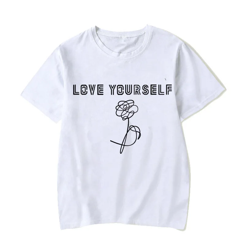 t-shirt 0 Rap Monster Джин SUGA J-HOPE JIMIN V Юнга Кук футболка LOVE YOURSELF слеза портрет комиксов футболка с узором в стиле граффити Кей-поп Харадзюку, с мультяшным принтом - Цвет: t-shirt 0
