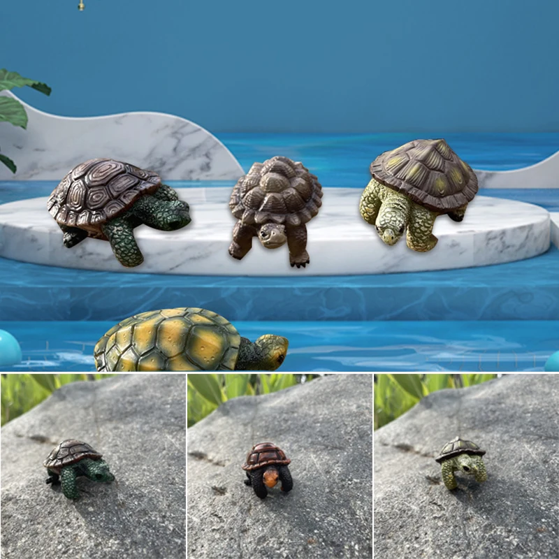 

NEW Small Simulation Animal Mini Turtle Tortoise Micro Landscape Decoration Resin Figure Doll for Fairy Garden Bonsai