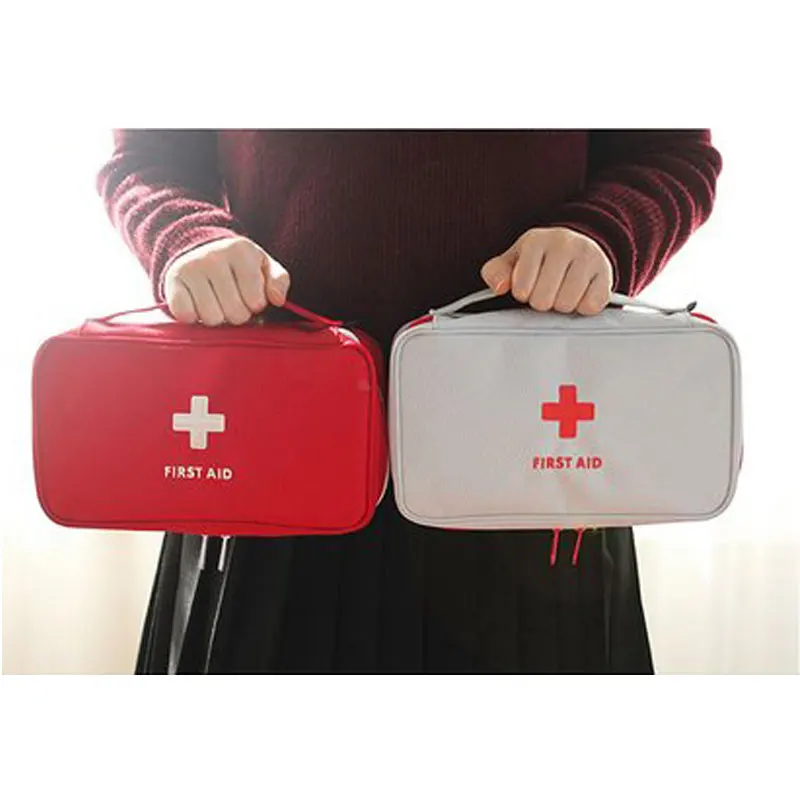 

Portable Medical Kit Travel Medicine Packing Organizers Big Capacity Lockable Zipper First Aid Pouch