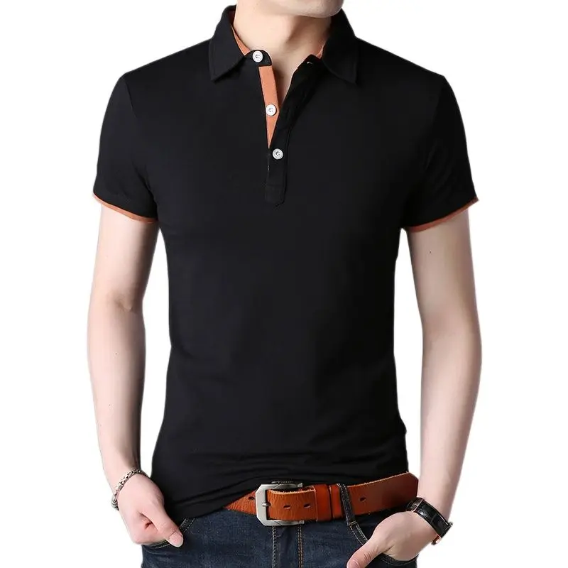 ARCSINX черные мужские рубашки поло большого размера 5XL летние с коротким рукавом