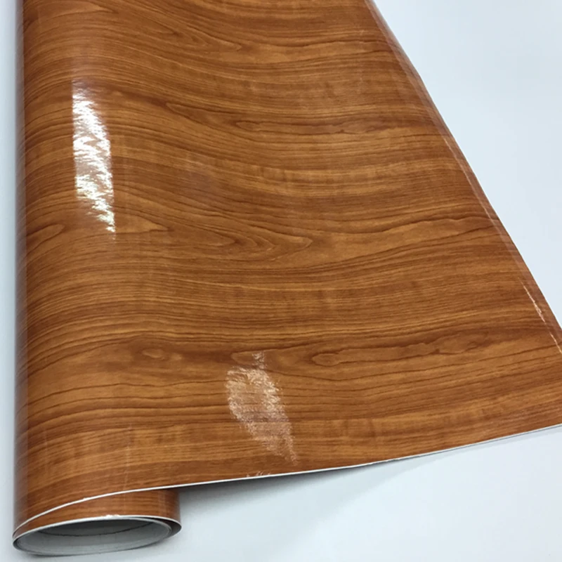 High Glossy Wood Grain Textured Vinyl Sticker Decal Roll Car Interior DIY Film Wrap Automobiles Waterproof Vinyl 7 Sizes Choice - Название цвета: G9454
