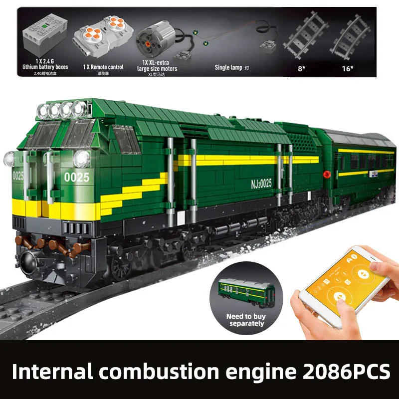 

MOULD KING MOC City series The NJ2 Diesel Locomotives Remote control truck Building Blocks bricks Kids DIY Toys Christmas Gifts